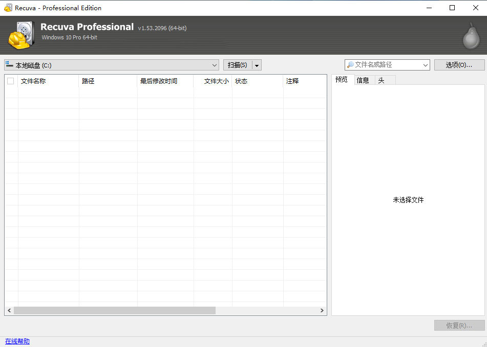 Recuva数据恢复软件 v1.53.2096 中文注册版